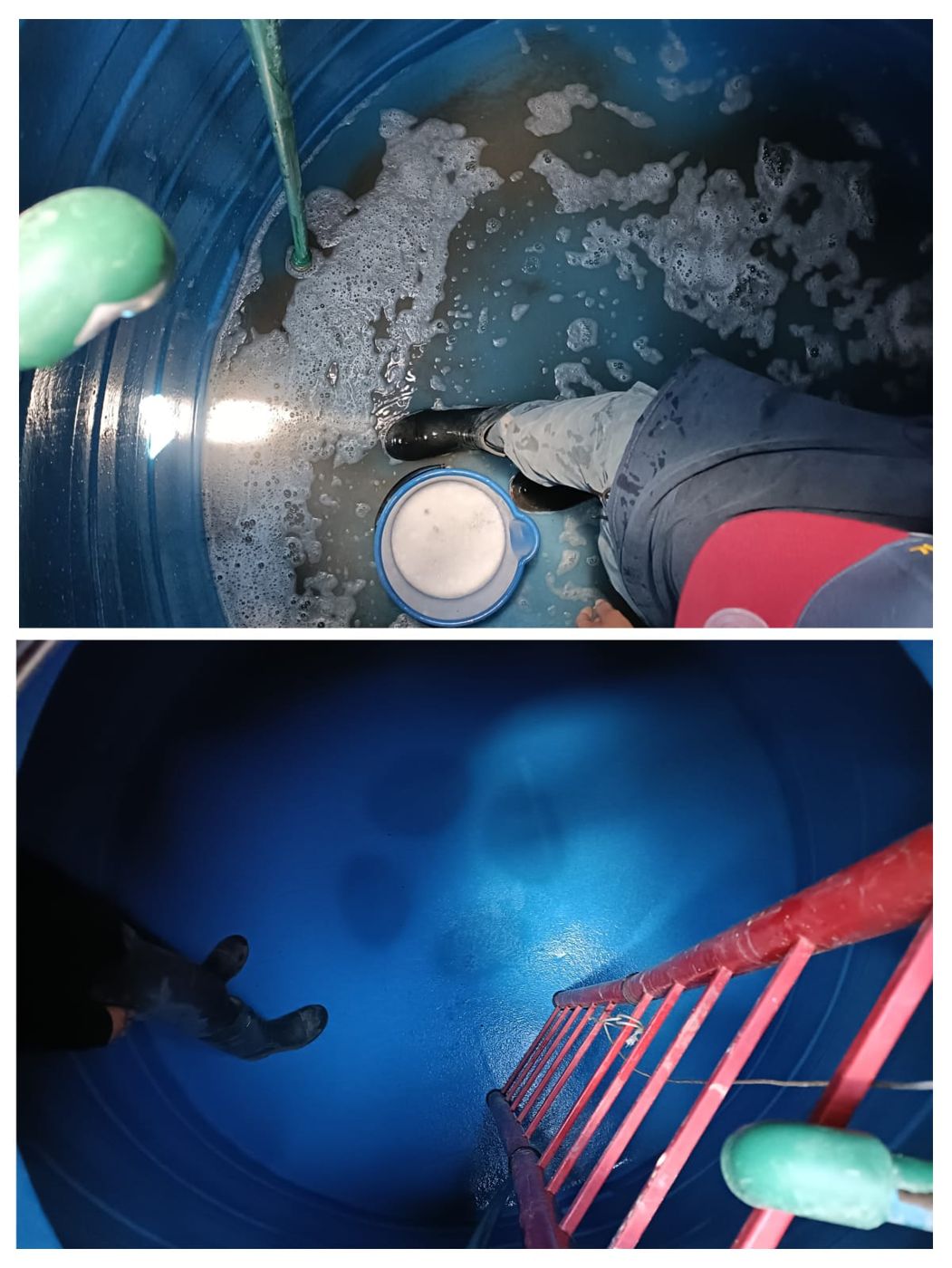 Lavado y desinfección de cisterna, antes y después — NanoDEPOT Durango